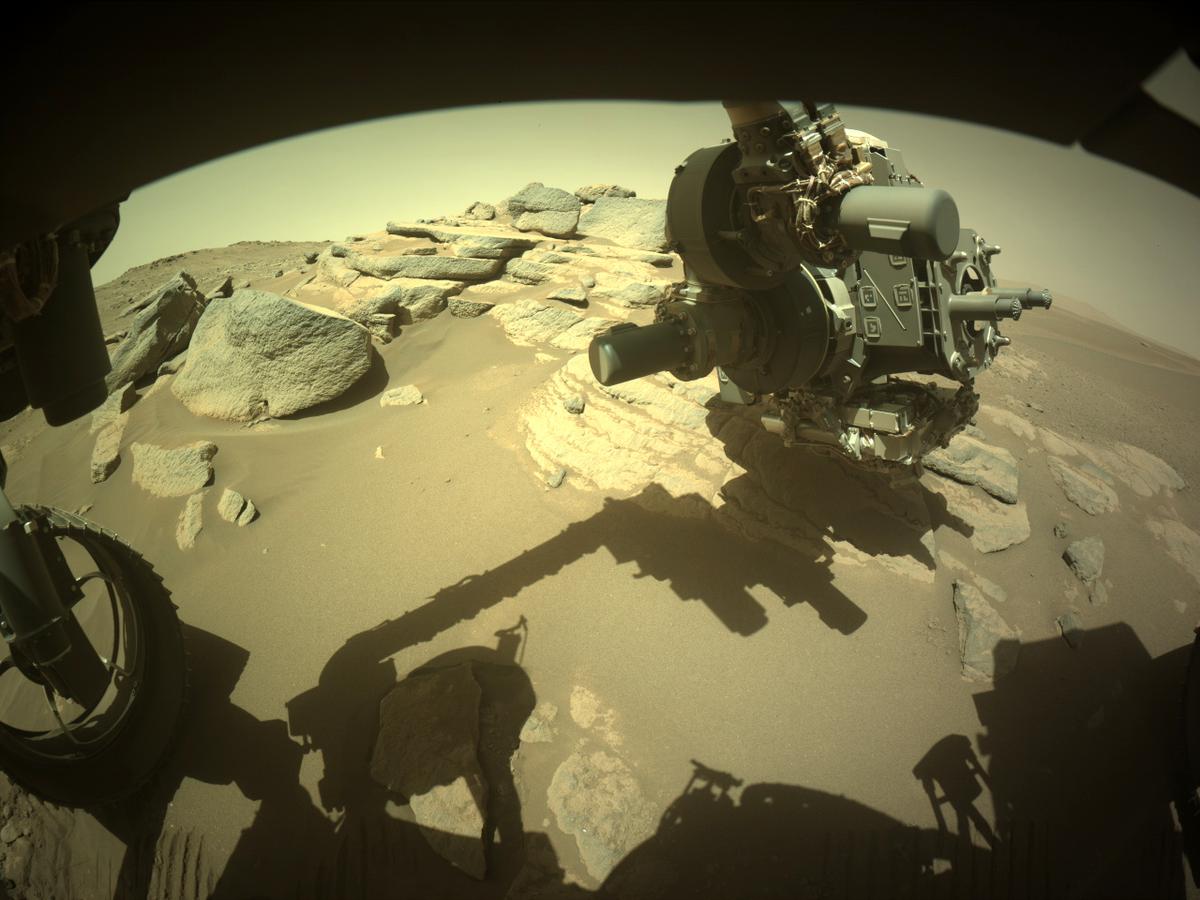 This image was taken by FRONT_HAZCAM_LEFT_A onboard NASA's Mars rover Perseverance on Sol 250