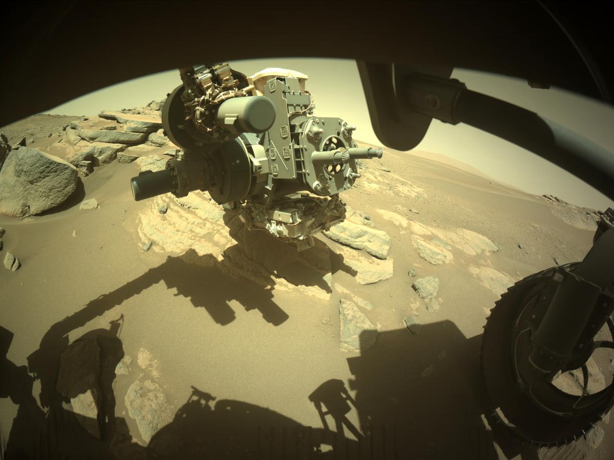 This image was taken by FRONT_HAZCAM_RIGHT_A onboard NASA's Mars rover Perseverance on Sol 250