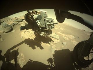 View image taken on Mars, Mars Perseverance Sol 250: Front Right Hazard Avoidance Camera (Hazcam)
