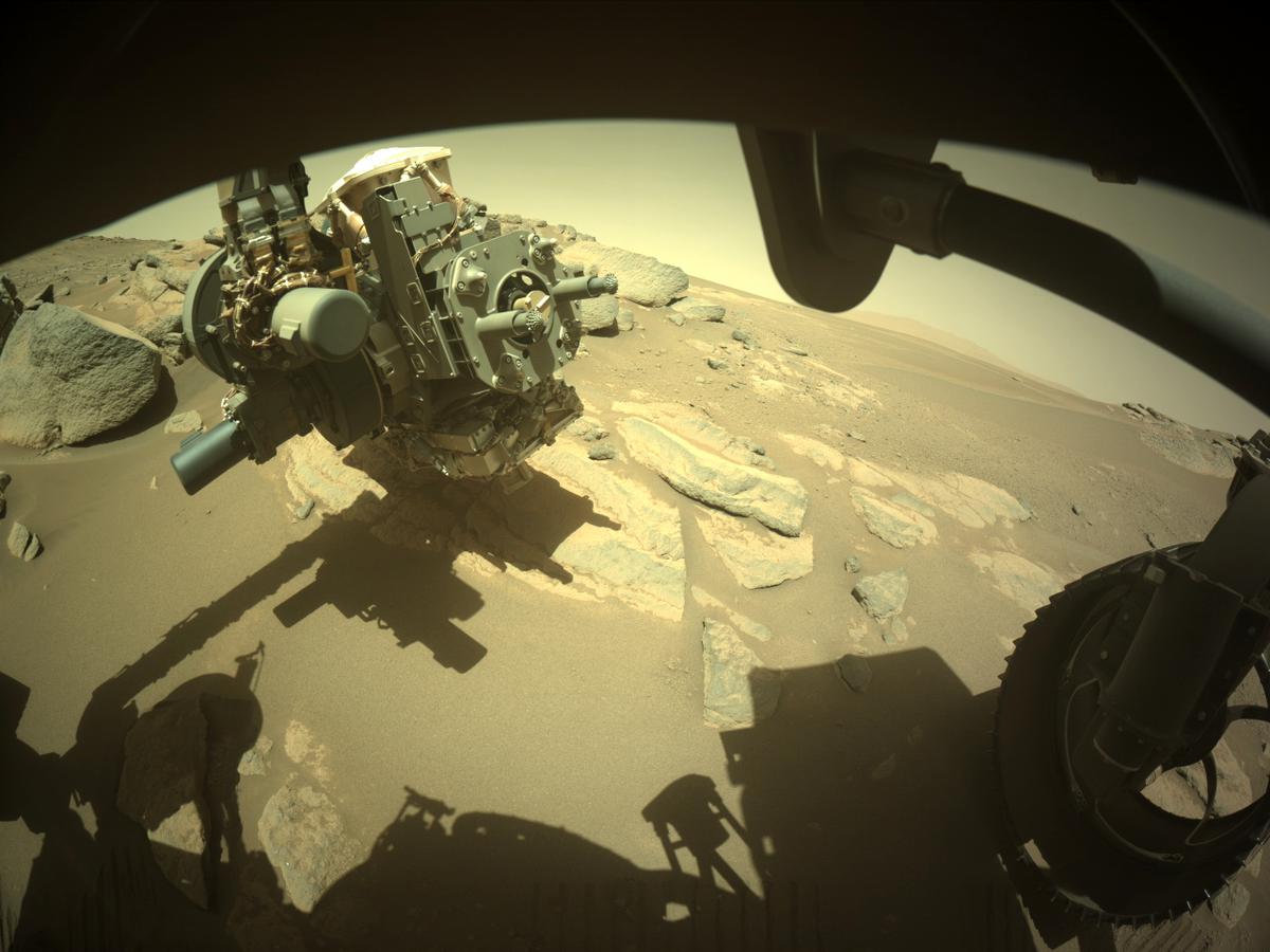 This image was taken by FRONT_HAZCAM_RIGHT_A onboard NASA's Mars rover Perseverance on Sol 250