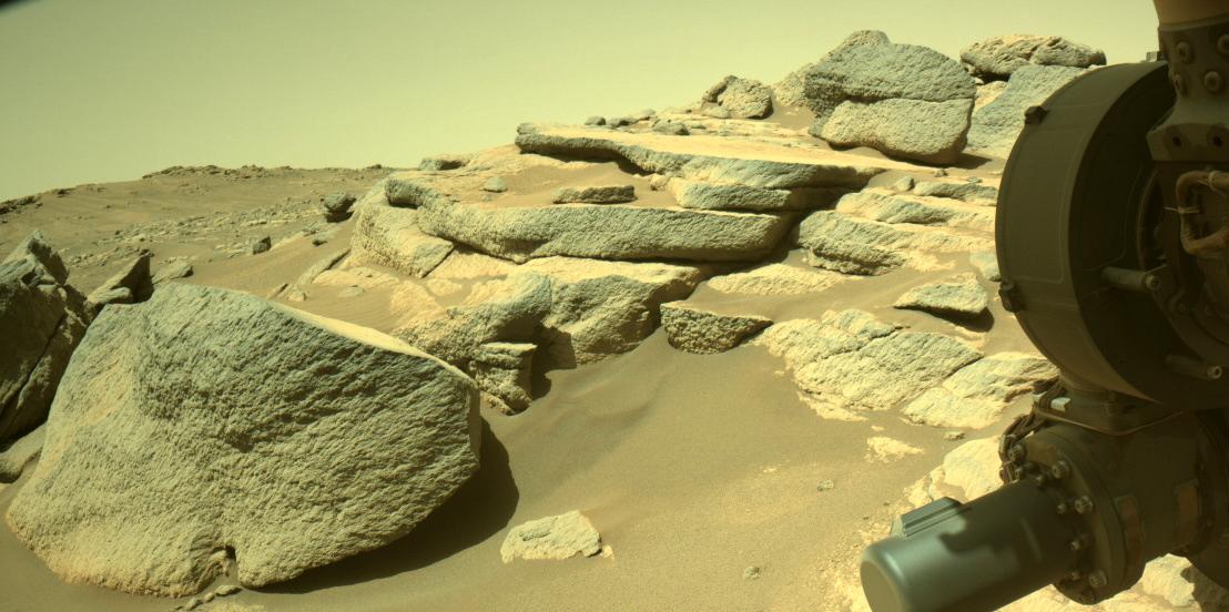 This image was taken by FRONT_HAZCAM_LEFT_A onboard NASA's Mars rover Perseverance on Sol 253