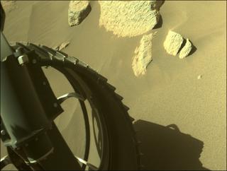 View image taken on Mars, Mars Perseverance Sol 253: Front Left Hazard Avoidance Camera (Hazcam)