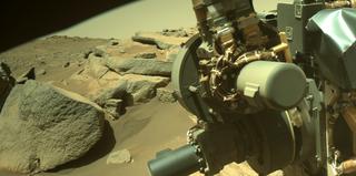View image taken on Mars, Mars Perseverance Sol 253: Front Right Hazard Avoidance Camera (Hazcam)