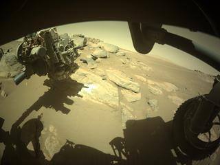 View image taken on Mars, Mars Perseverance Sol 255: Front Right Hazard Avoidance Camera (Hazcam)