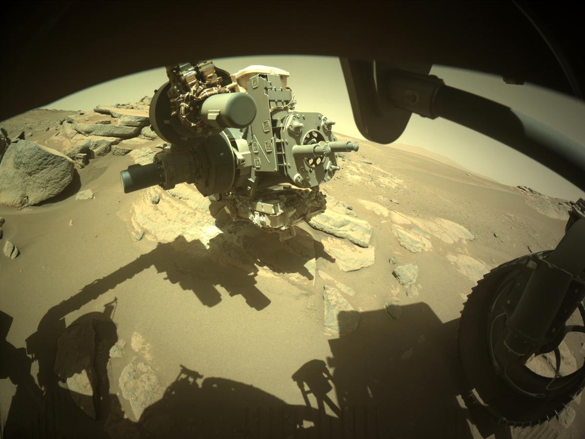 This image was taken by FRONT_HAZCAM_RIGHT_A onboard NASA's Mars rover Perseverance on Sol 255