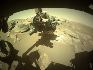 View image taken on Mars, Mars Perseverance Sol 257: Front Left Hazard Avoidance Camera (Hazcam)