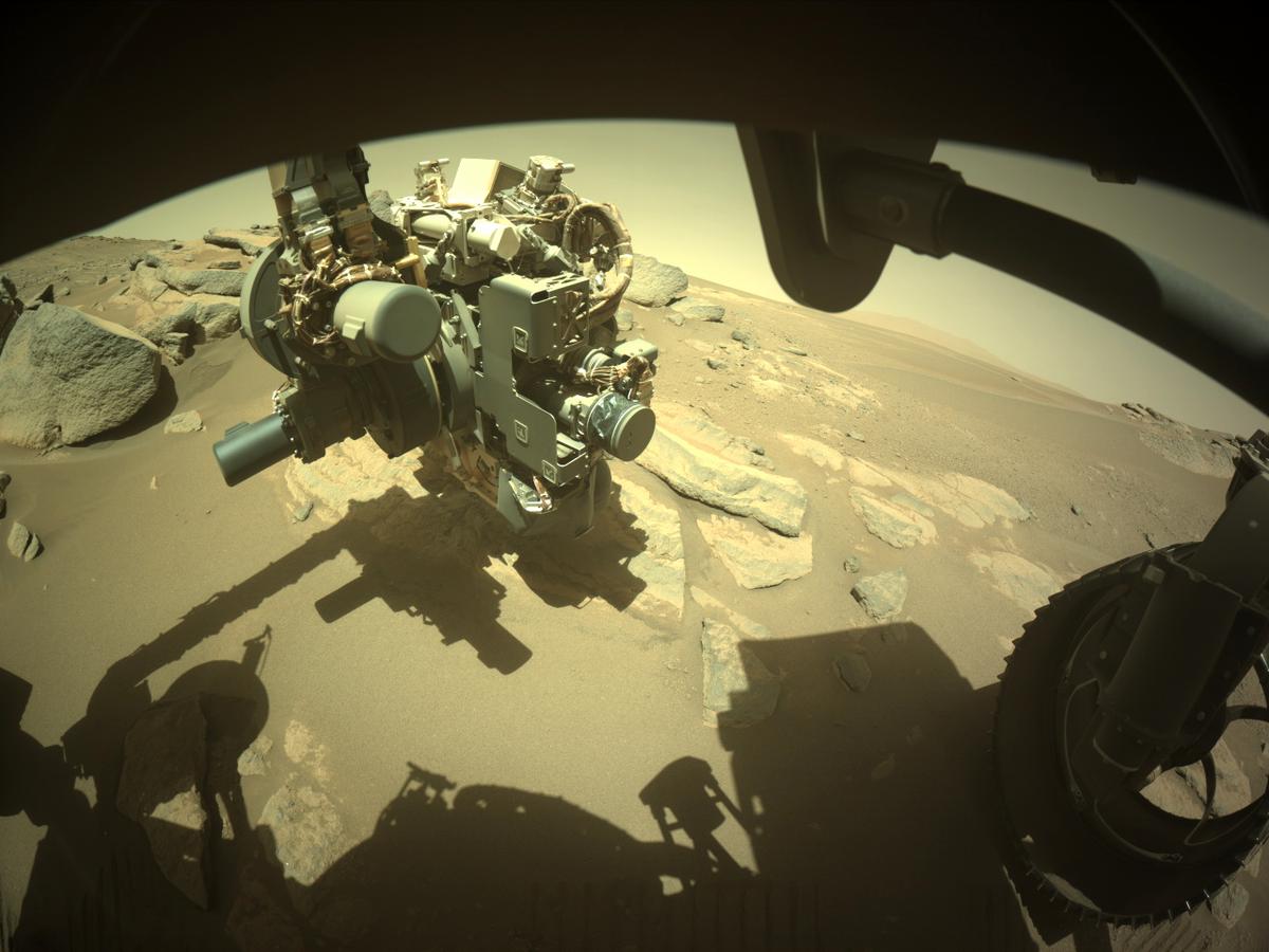 This image was taken by FRONT_HAZCAM_RIGHT_A onboard NASA's Mars rover Perseverance on Sol 257