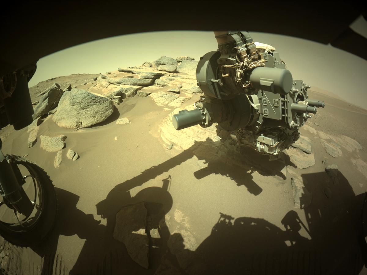 This image was taken by FRONT_HAZCAM_LEFT_A onboard NASA's Mars rover Perseverance on Sol 258