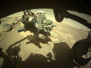 View image taken on Mars, Mars Perseverance Sol 258: Front Right Hazard Avoidance Camera (Hazcam)