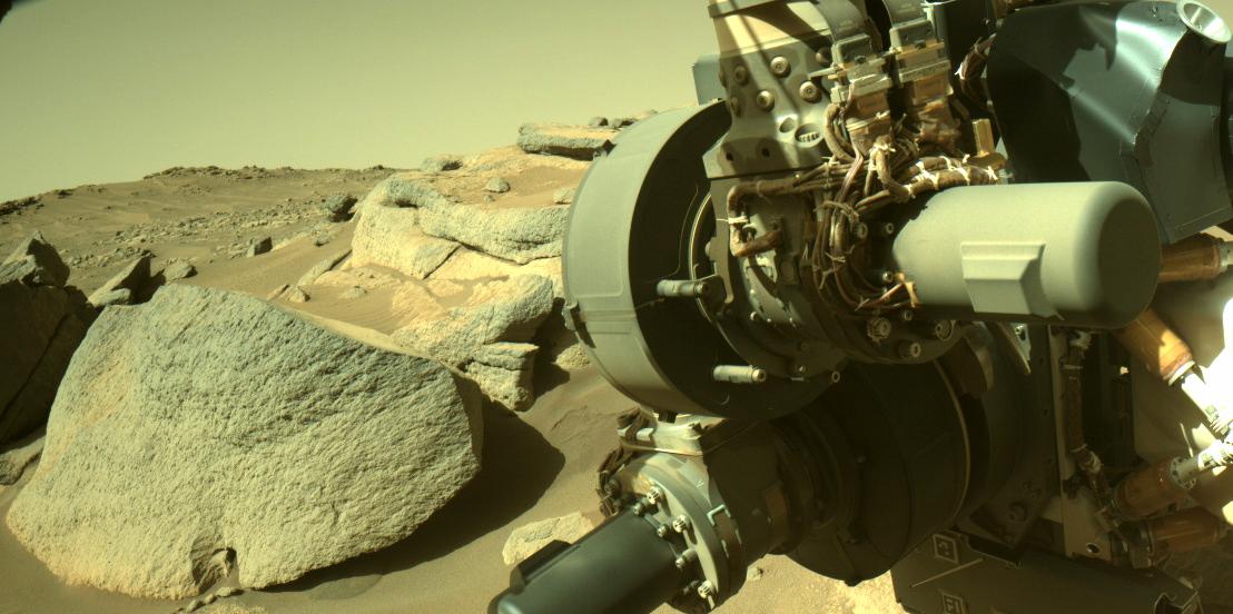 This image was taken by FRONT_HAZCAM_LEFT_A onboard NASA's Mars rover Perseverance on Sol 259