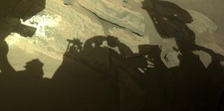 View image taken on Mars, Mars Perseverance Sol 259: Front Left Hazard Avoidance Camera (Hazcam)