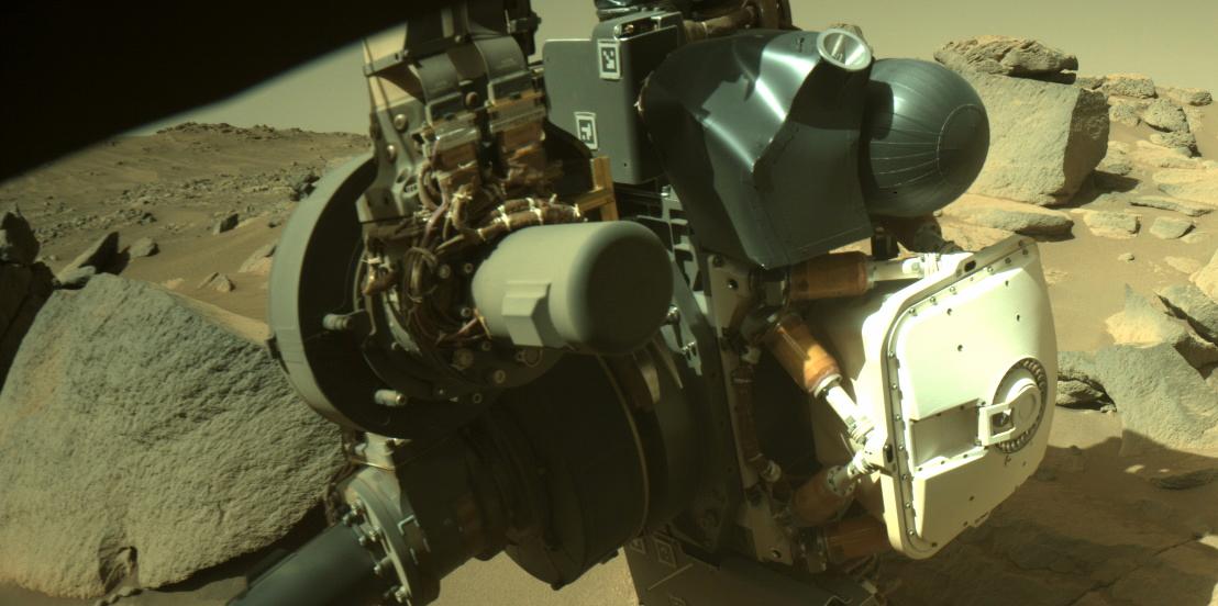 This image was taken by FRONT_HAZCAM_RIGHT_A onboard NASA's Mars rover Perseverance on Sol 259