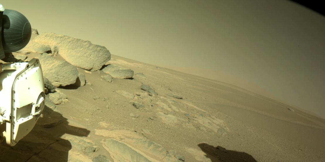 This image was taken by FRONT_HAZCAM_LEFT_A onboard NASA's Mars rover Perseverance on Sol 262