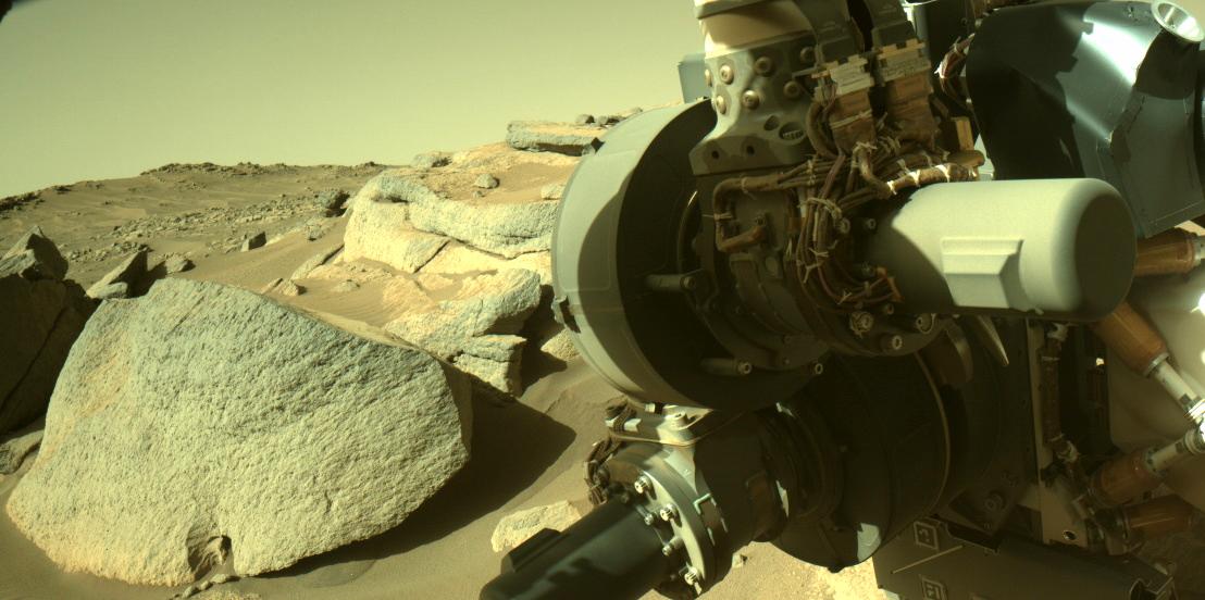 This image was taken by FRONT_HAZCAM_LEFT_A onboard NASA's Mars rover Perseverance on Sol 262