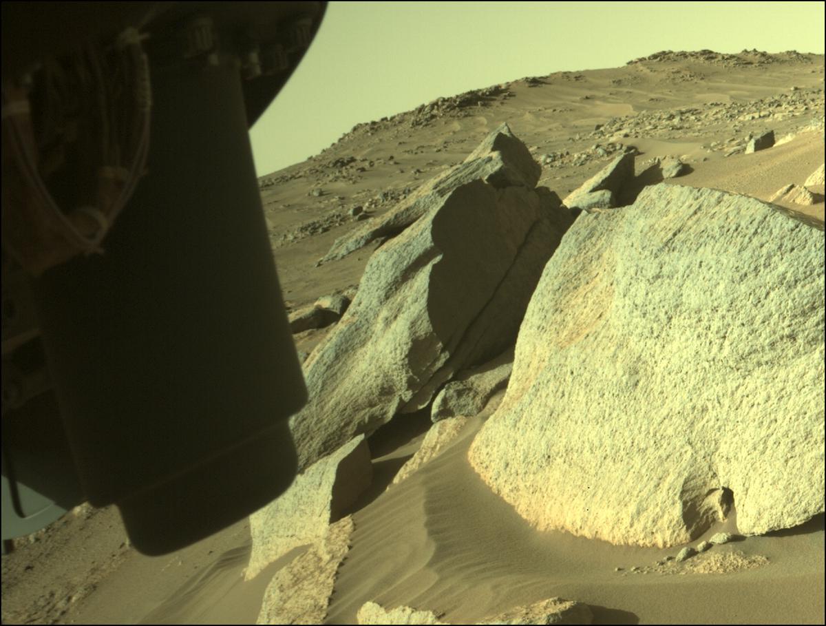 This image was taken by FRONT_HAZCAM_LEFT_A onboard NASA's Mars rover Perseverance on Sol 262