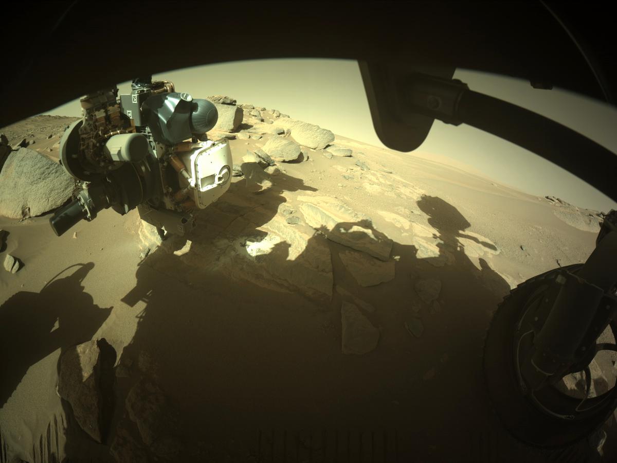 This image was taken by FRONT_HAZCAM_RIGHT_A onboard NASA's Mars rover Perseverance on Sol 262