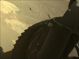 View image taken on Mars, Mars Perseverance Sol 263: Front Right Hazard Avoidance Camera (Hazcam)