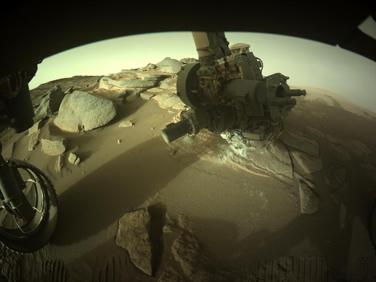 This image was taken by FRONT_HAZCAM_LEFT_A onboard NASA's Mars rover Perseverance on Sol 267