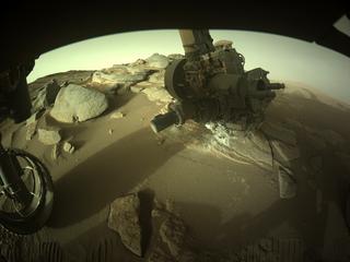 View image taken on Mars, Mars Perseverance Sol 267: Front Left Hazard Avoidance Camera (Hazcam)