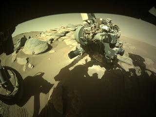 View image taken on Mars, Mars Perseverance Sol 270: Front Left Hazard Avoidance Camera (Hazcam)