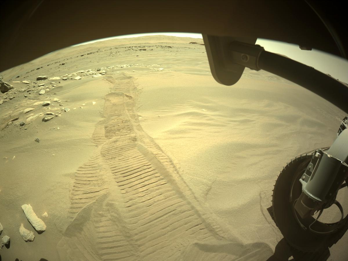 This image was taken by FRONT_HAZCAM_RIGHT_A onboard NASA's Mars rover Perseverance on Sol 280