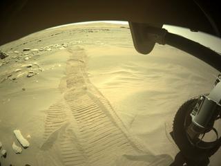 View image taken on Mars, Mars Perseverance Sol 280: Front Right Hazard Avoidance Camera (Hazcam)