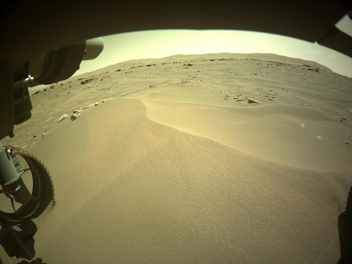 This image was taken by FRONT_HAZCAM_LEFT_A onboard NASA's Mars rover Perseverance on Sol 281