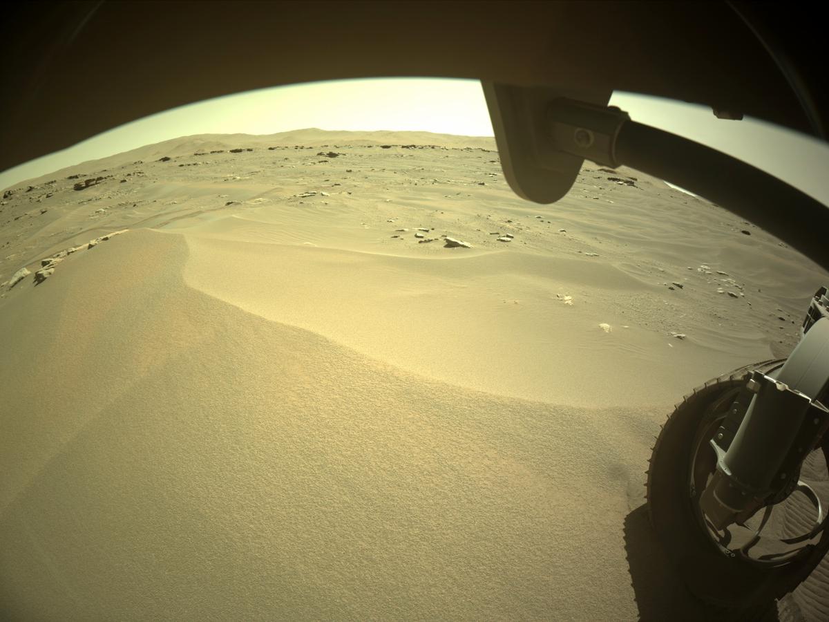 This image was taken by FRONT_HAZCAM_RIGHT_A onboard NASA's Mars rover Perseverance on Sol 281