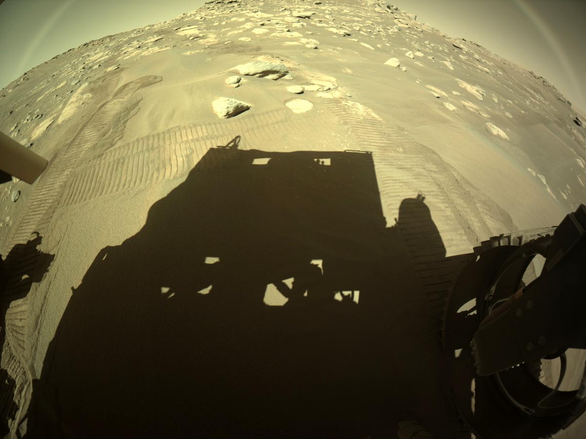 This image was taken by REAR_HAZCAM_RIGHT onboard NASA's Mars rover Perseverance on Sol 281