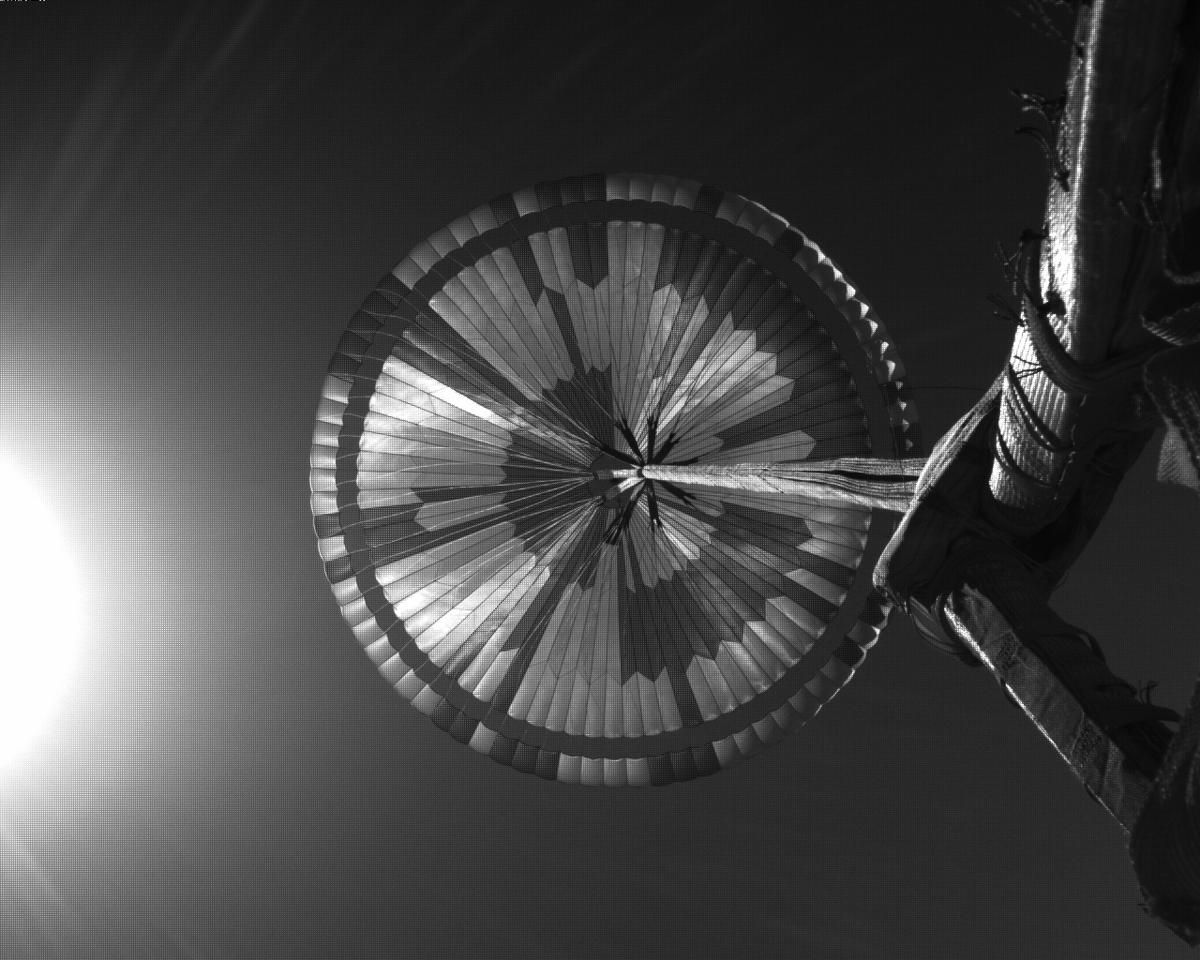 This image was taken by EDL_PUCAM2 onboard NASA's Mars rover Perseverance on Sol 282