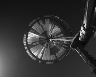 View image taken on Mars, Mars Perseverance Sol 282: Parachute Up-Look Camera B