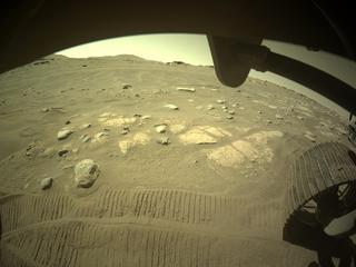 View image taken on Mars, Mars Perseverance Sol 283: Front Right Hazard Avoidance Camera (Hazcam)