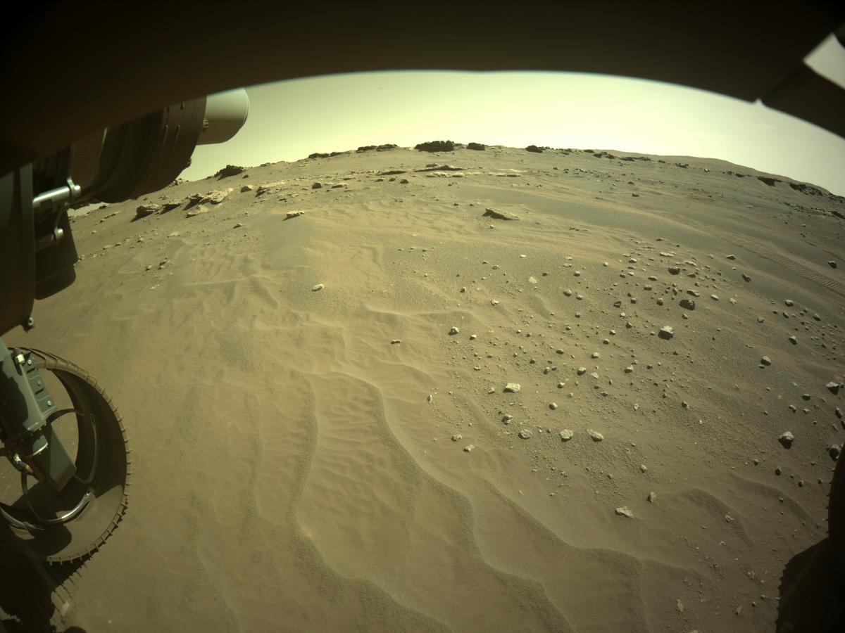 This image was taken by FRONT_HAZCAM_LEFT_A onboard NASA's Mars rover Perseverance on Sol 285