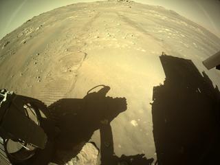 View image taken on Mars, Mars Perseverance Sol 285: Rear Left Hazard Avoidance Camera (Hazcam)