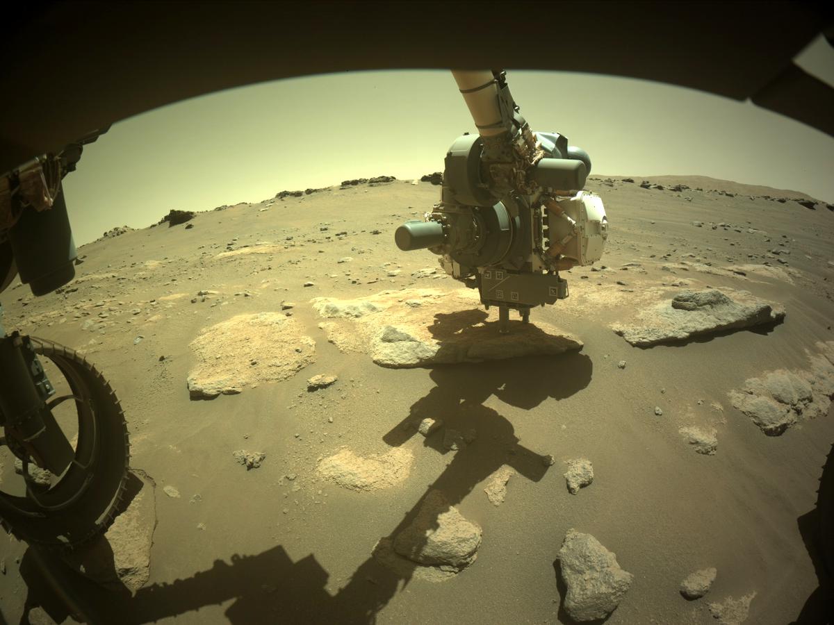 This image was taken by FRONT_HAZCAM_LEFT_A onboard NASA's Mars rover Perseverance on Sol 288