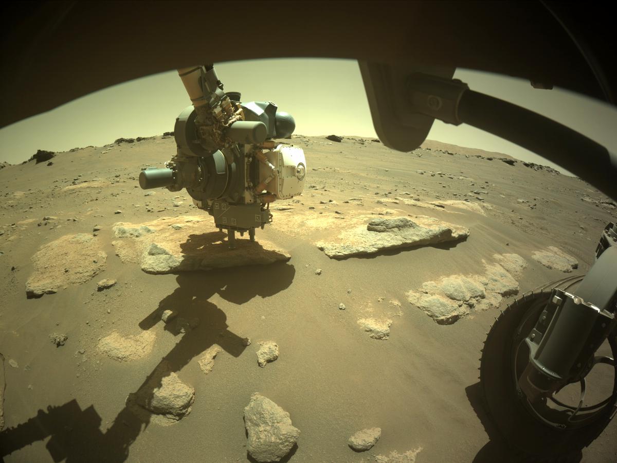 This image was taken by FRONT_HAZCAM_RIGHT_A onboard NASA's Mars rover Perseverance on Sol 288