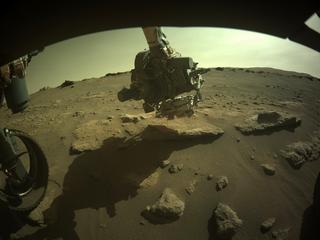 View image taken on Mars, Mars Perseverance Sol 291: Front Left Hazard Avoidance Camera (Hazcam)