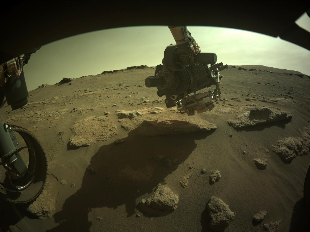This image was taken by FRONT_HAZCAM_LEFT_A onboard NASA's Mars rover Perseverance on Sol 291