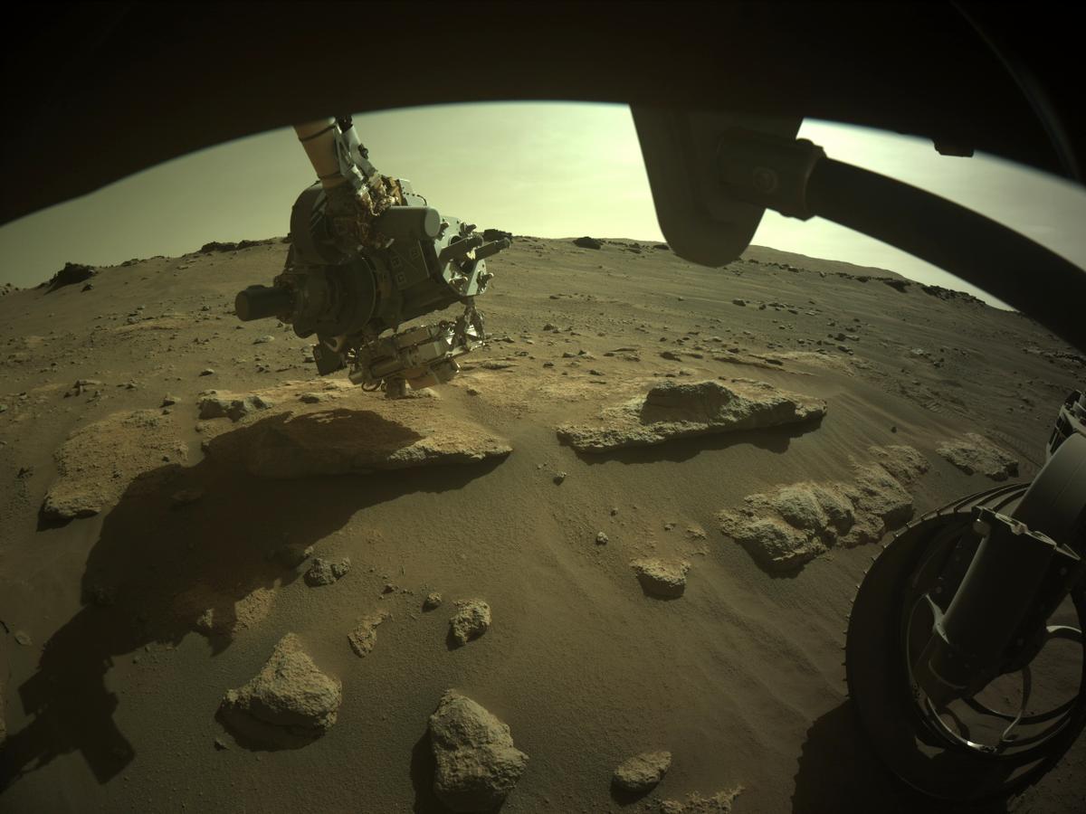 This image was taken by FRONT_HAZCAM_RIGHT_A onboard NASA's Mars rover Perseverance on Sol 291