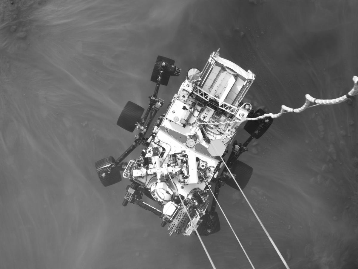 This image was taken by EDL_DDCAM onboard NASA's Mars rover Perseverance on Sol 293