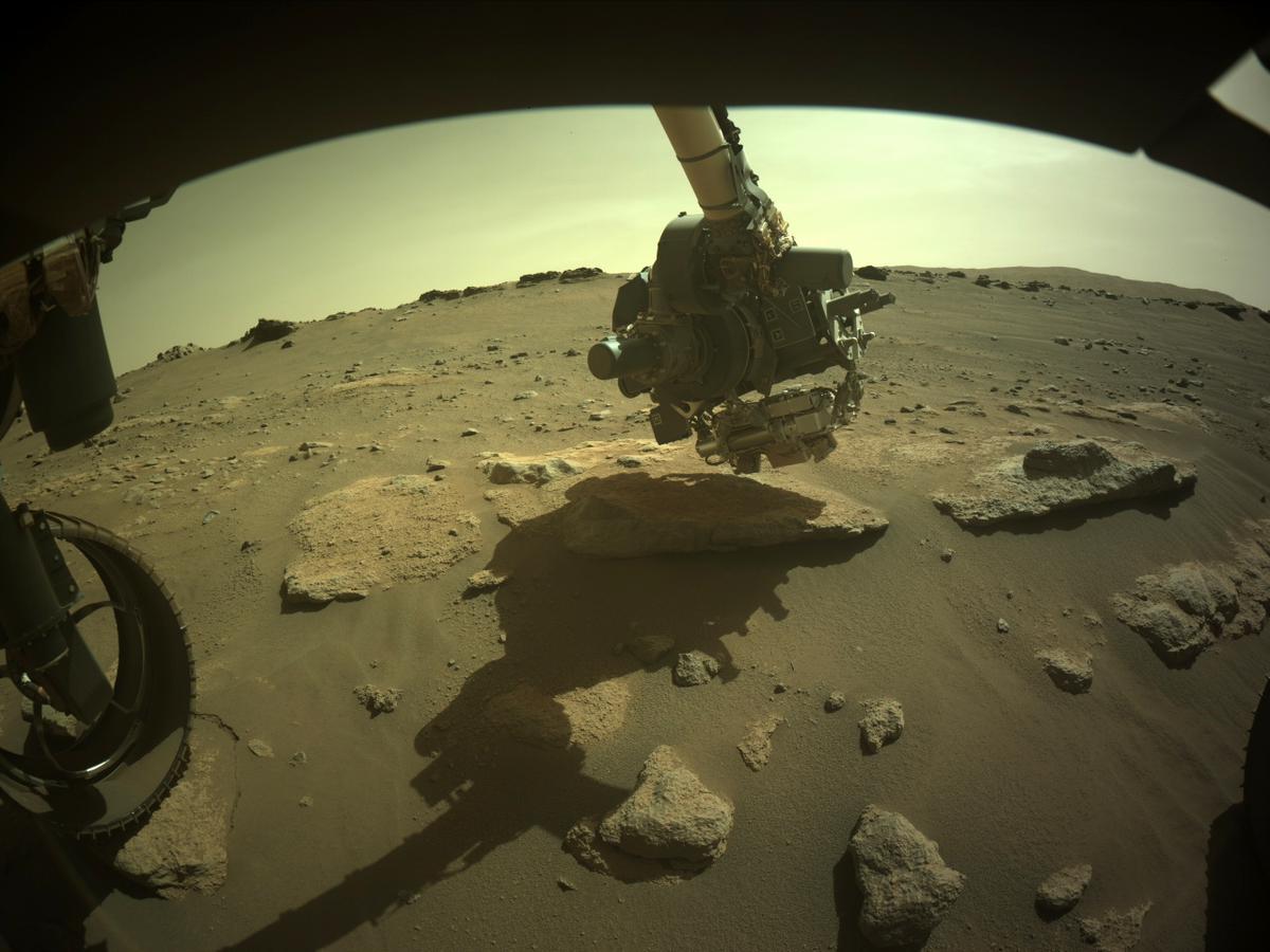 This image was taken by FRONT_HAZCAM_LEFT_A onboard NASA's Mars rover Perseverance on Sol 293