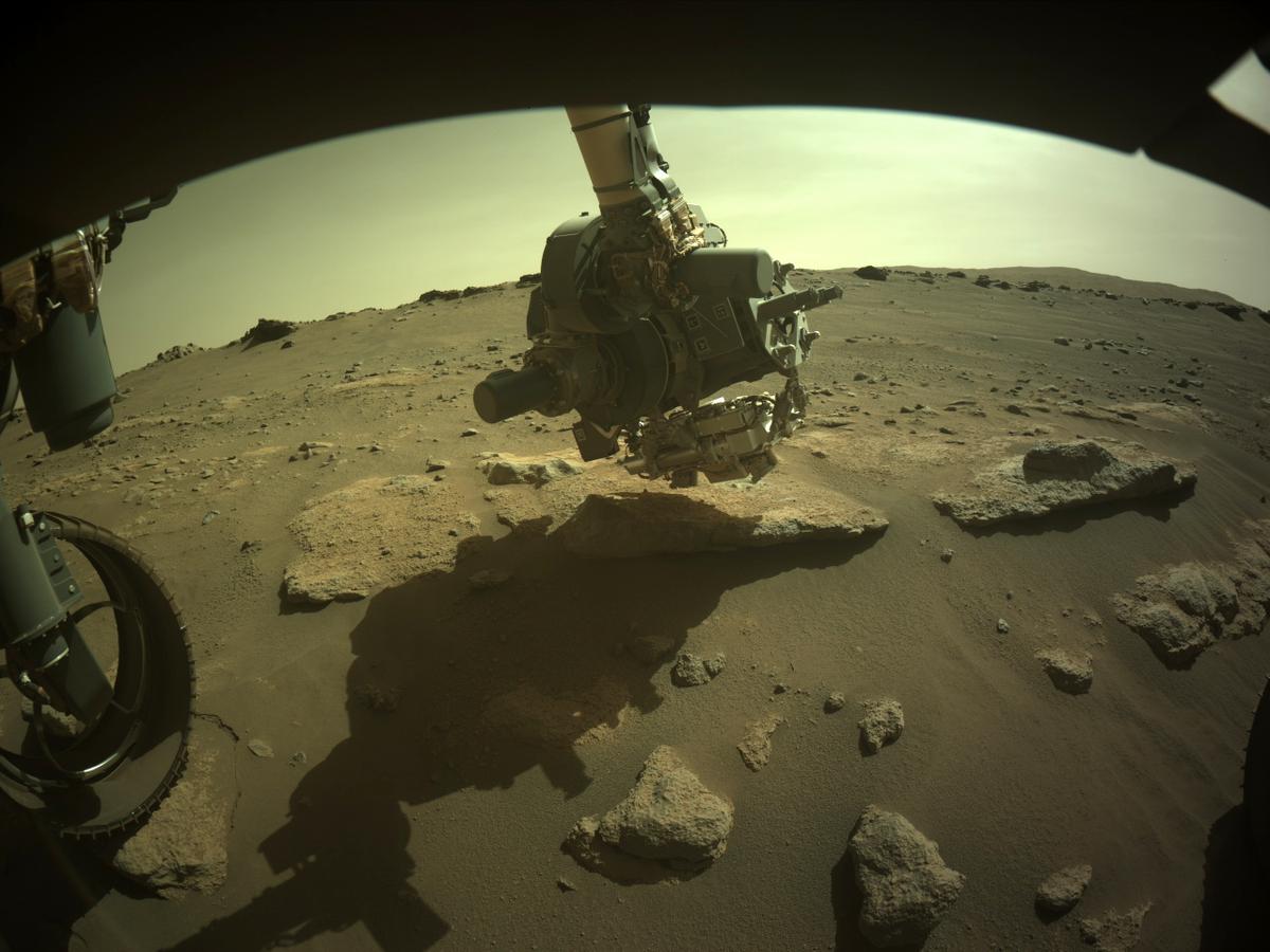 This image was taken by FRONT_HAZCAM_LEFT_A onboard NASA's Mars rover Perseverance on Sol 293