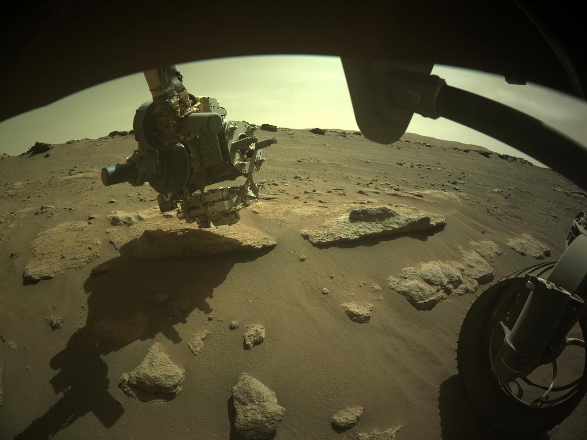 This image was taken by FRONT_HAZCAM_RIGHT_A onboard NASA's Mars rover Perseverance on Sol 293
