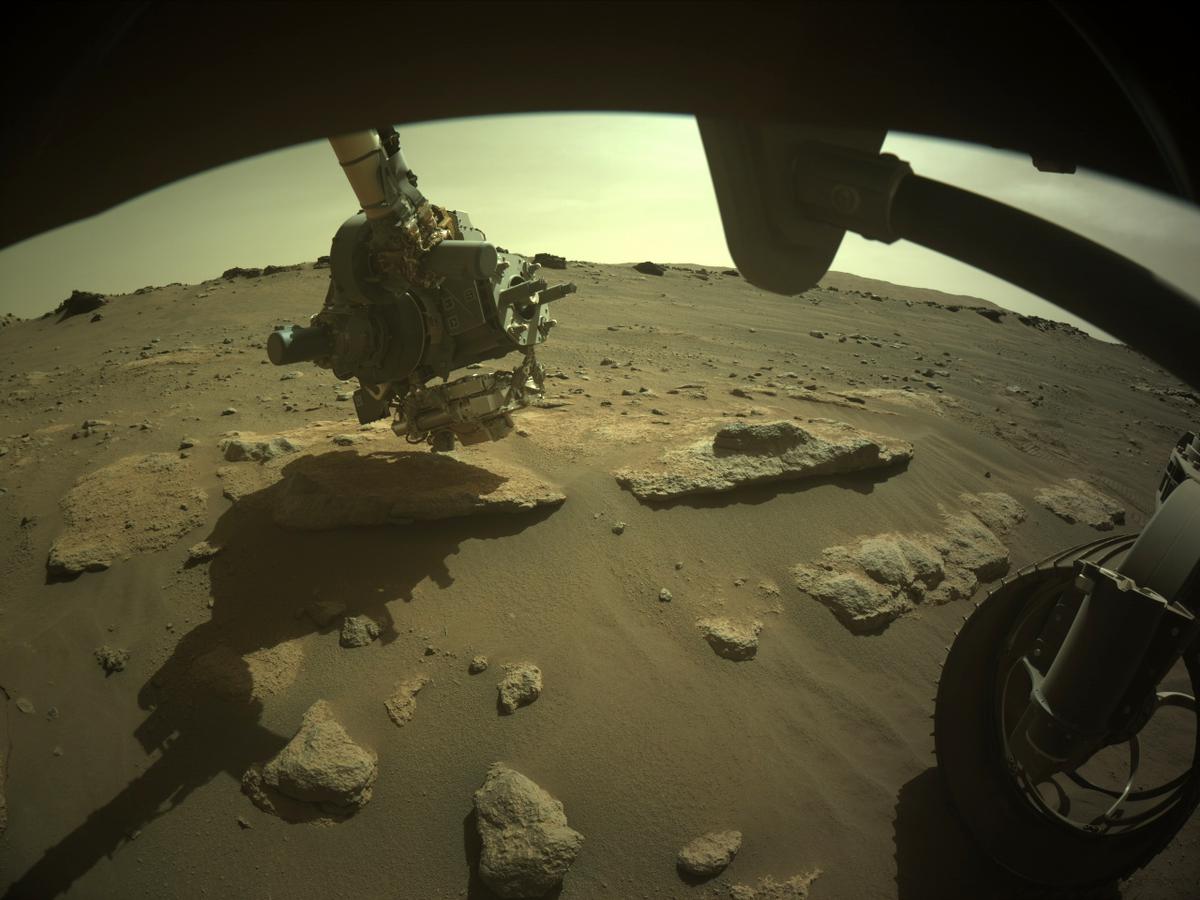 This image was taken by FRONT_HAZCAM_RIGHT_A onboard NASA's Mars rover Perseverance on Sol 293