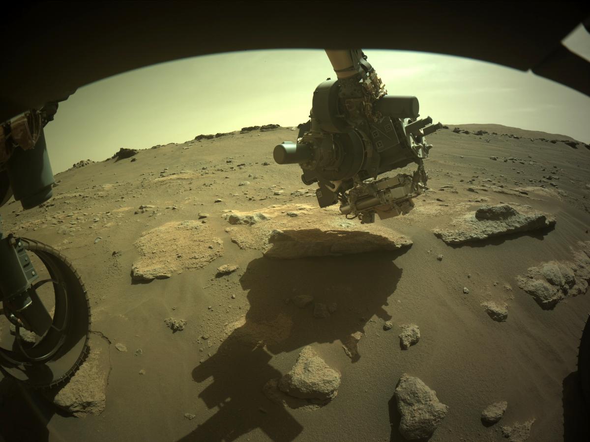 This image was taken by FRONT_HAZCAM_LEFT_A onboard NASA's Mars rover Perseverance on Sol 294