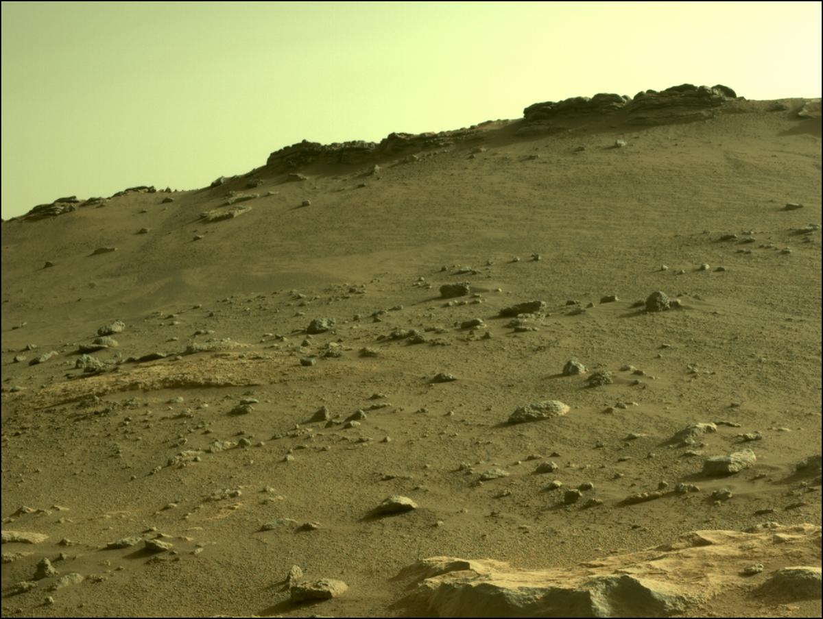 This image was taken by FRONT_HAZCAM_LEFT_A onboard NASA's Mars rover Perseverance on Sol 295