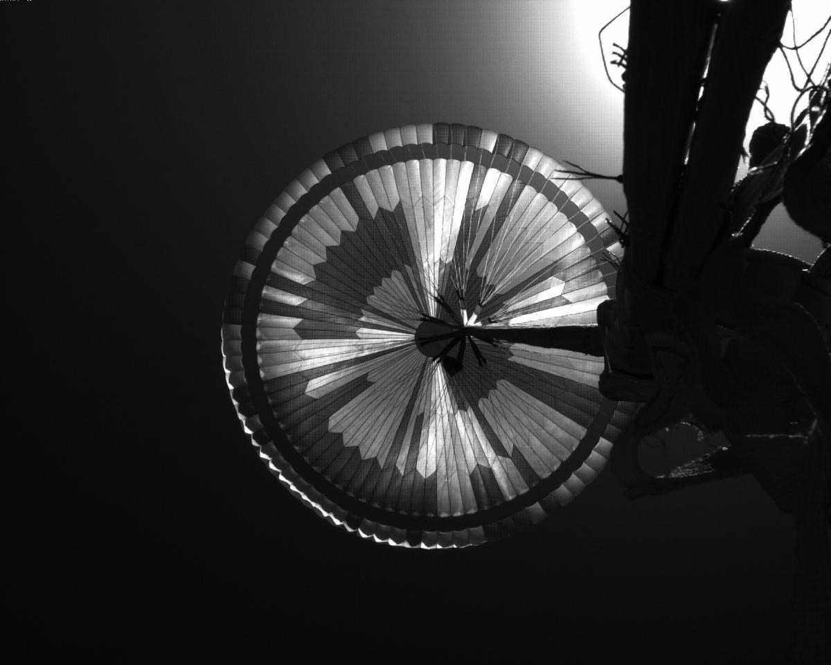 This image was taken by EDL_PUCAM1 onboard NASA's Mars rover Perseverance on Sol 296