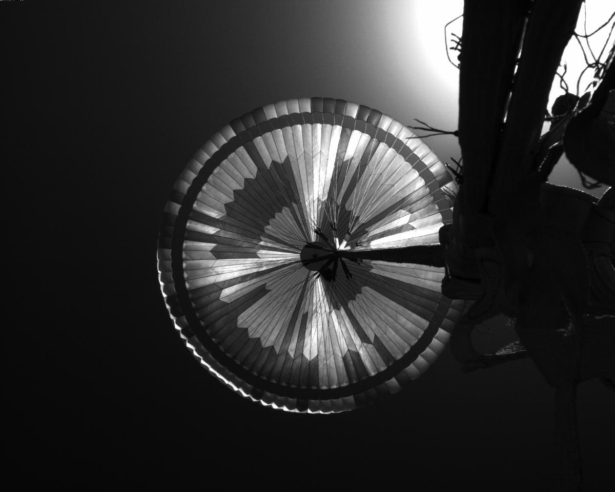 This image was taken by EDL_PUCAM1 onboard NASA's Mars rover Perseverance on Sol 296