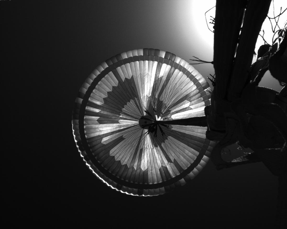 This image was taken by EDL_PUCAM1 onboard NASA's Mars rover Perseverance on Sol 296