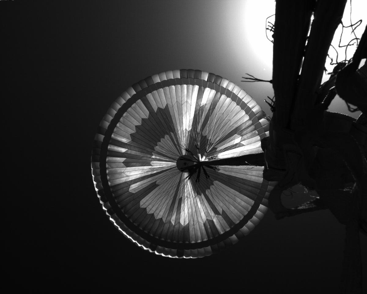 This image was taken by EDL_PUCAM1 onboard NASA's Mars rover Perseverance on Sol 296